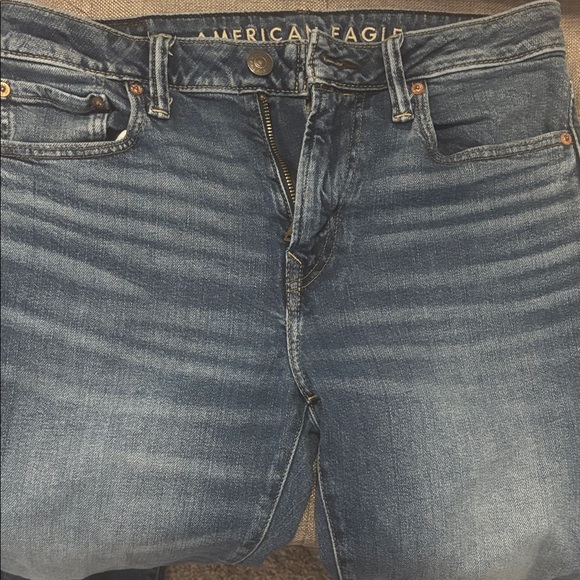 American Eagle Relaxed Straight Size 29x30 Dark Wash Flex Fit Mid Rise Denim - Picture 7 of 7